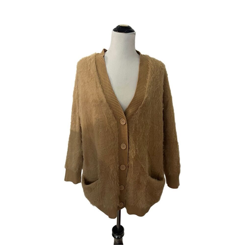 T Tahari oversized sweater cardigan eyelashes size S
